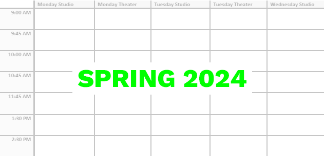 Spring 2024 calendar