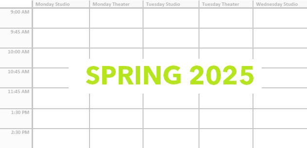 Spring 2025 overlaid on calendar